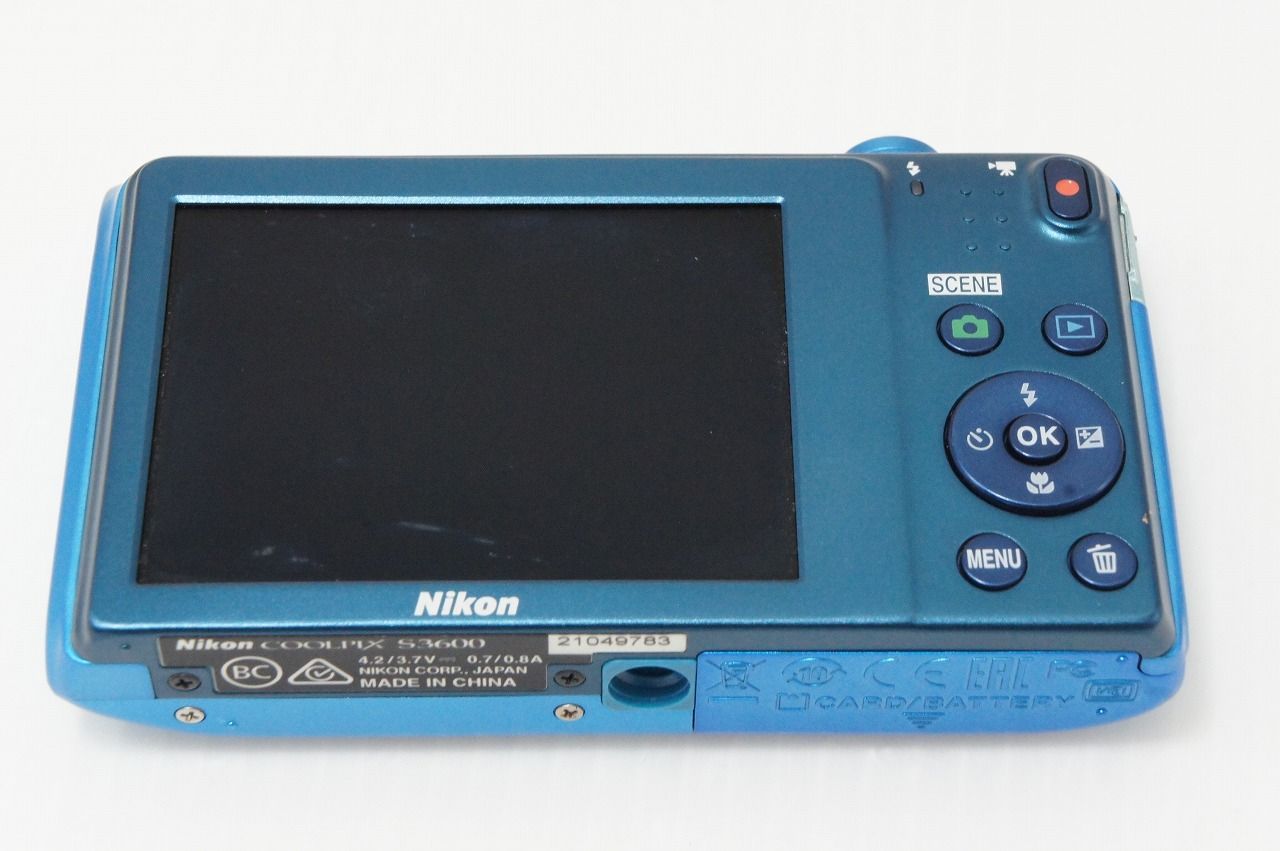 ✨美品✨ Nikon COOLPIX S3600 ブルー 元箱付 美品 Nikon ニコン COOLPIX S3600 コンパクトデジタルカメラ コバルト