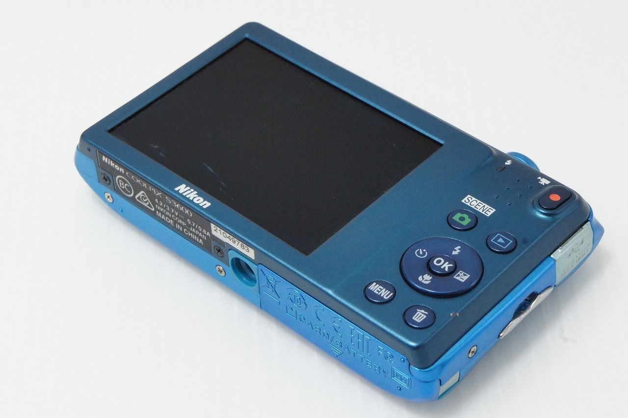 美品 Nikon ニコン COOLPIX S3600 コンパクトデジタルカメラ コバルト