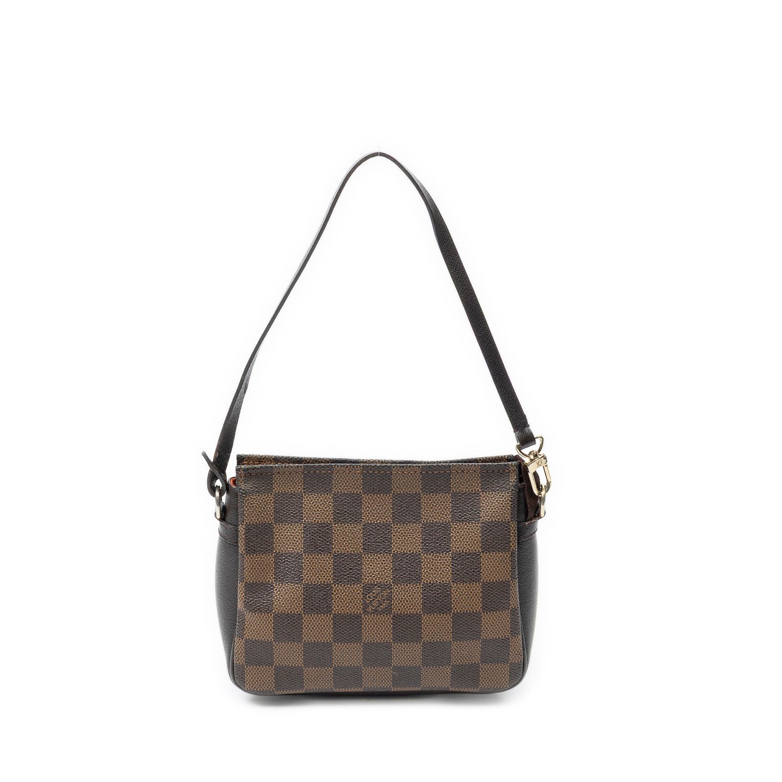 [中古] LOUIS VUITTON ルイヴィトントゥルース メイクアップポーチ茶色ダミエ エベヌA