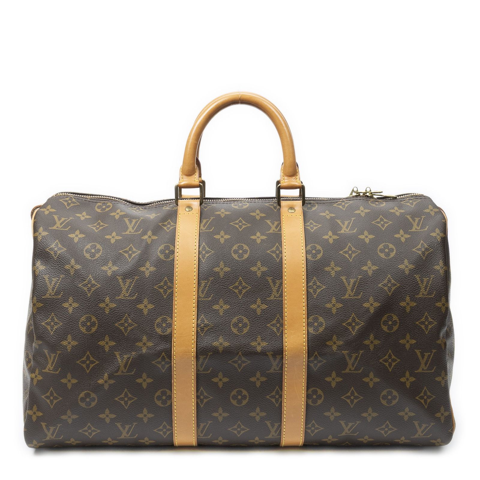 [中古] LOUIS VUITTON ルイヴィトンキーポル茶色モノグラムキャンバスA