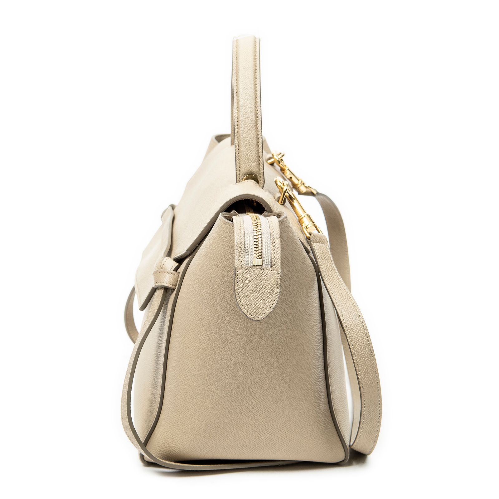 中古] CELINE セリーヌミニベルトバッグベージュグレインレザーA 