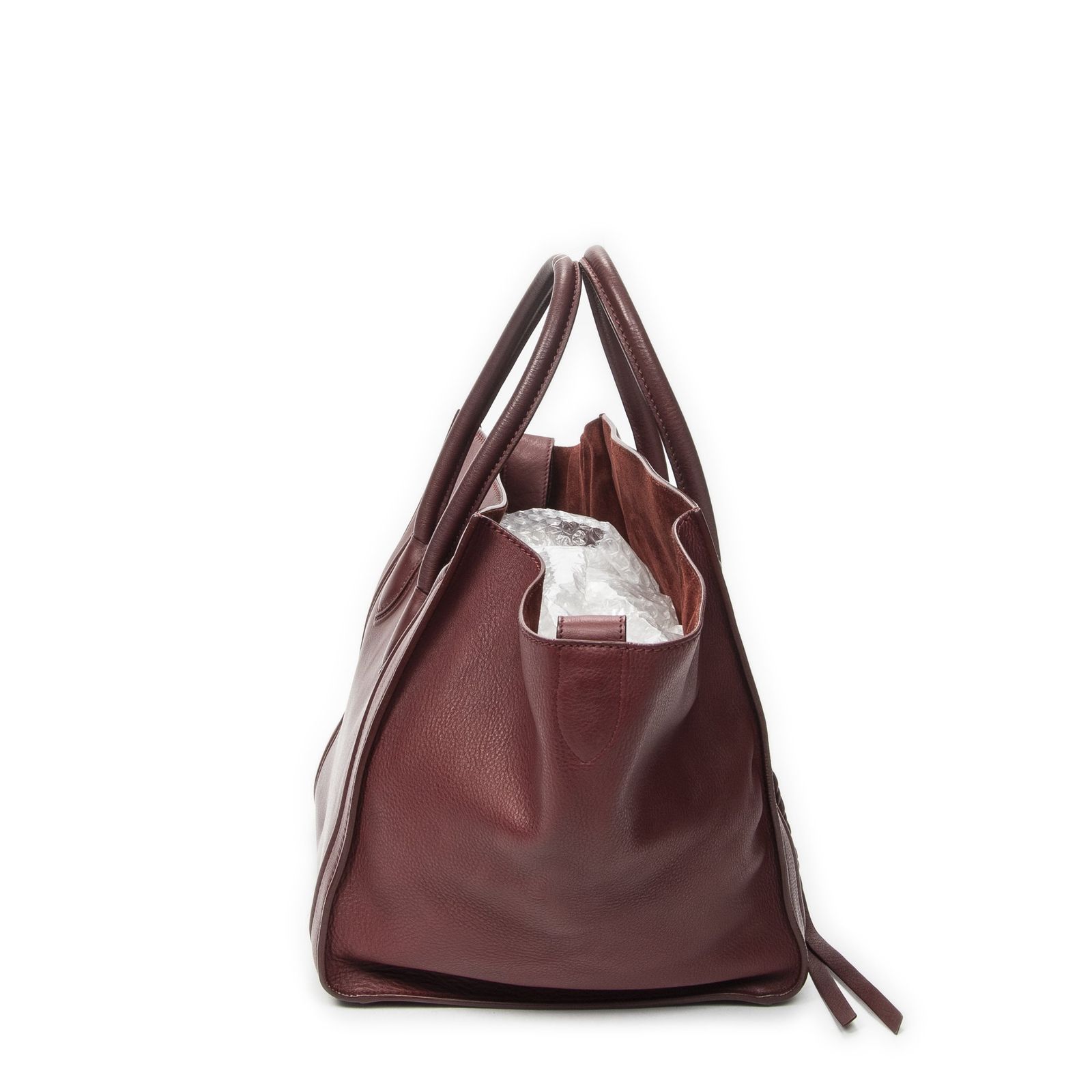 中古] CELINE セリーヌMedium Phantomバーガンディカーフスキンレザー 