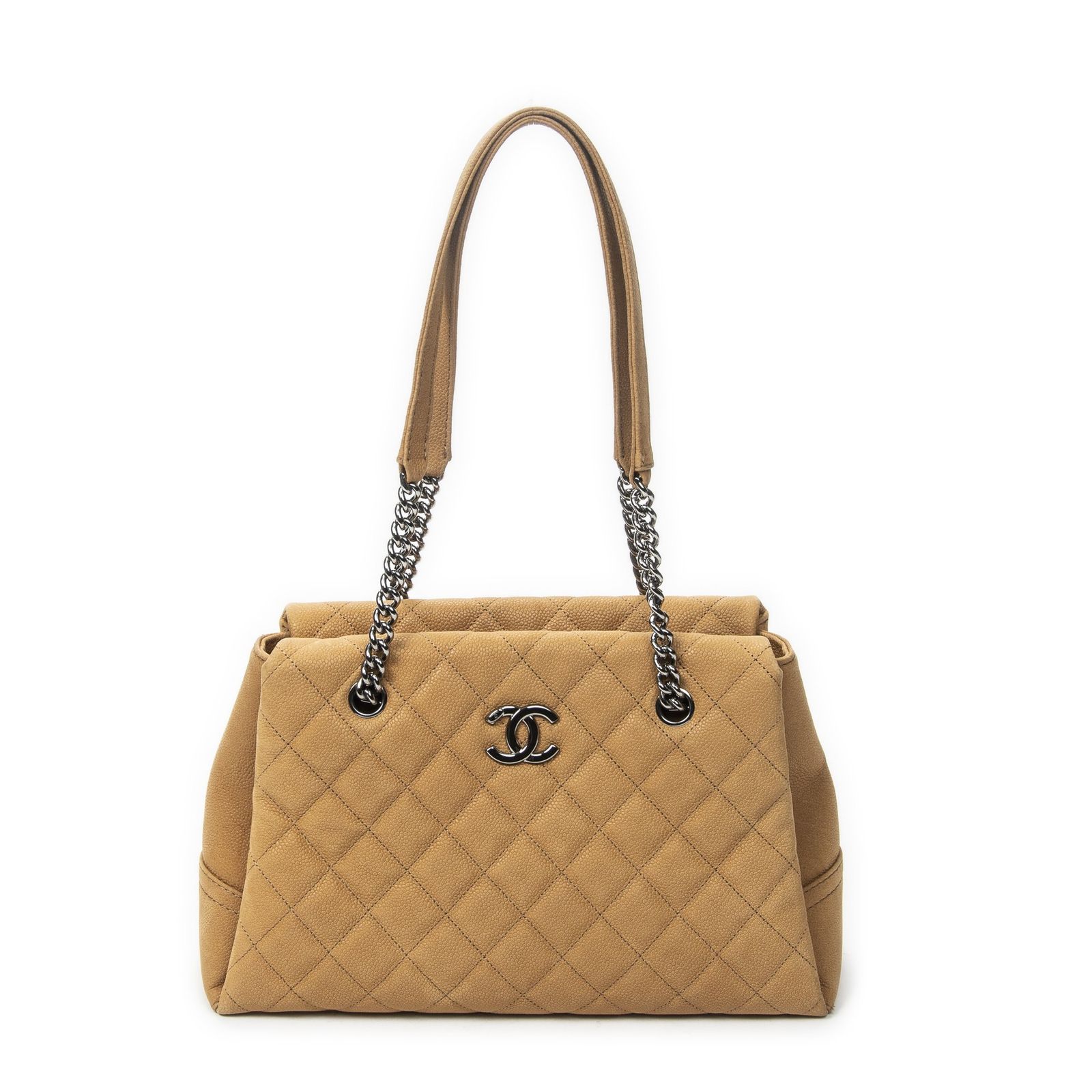 [中古] CHANEL シャネルLady Pearly Shopping ToteタンマトラッセキャビアレザーAB