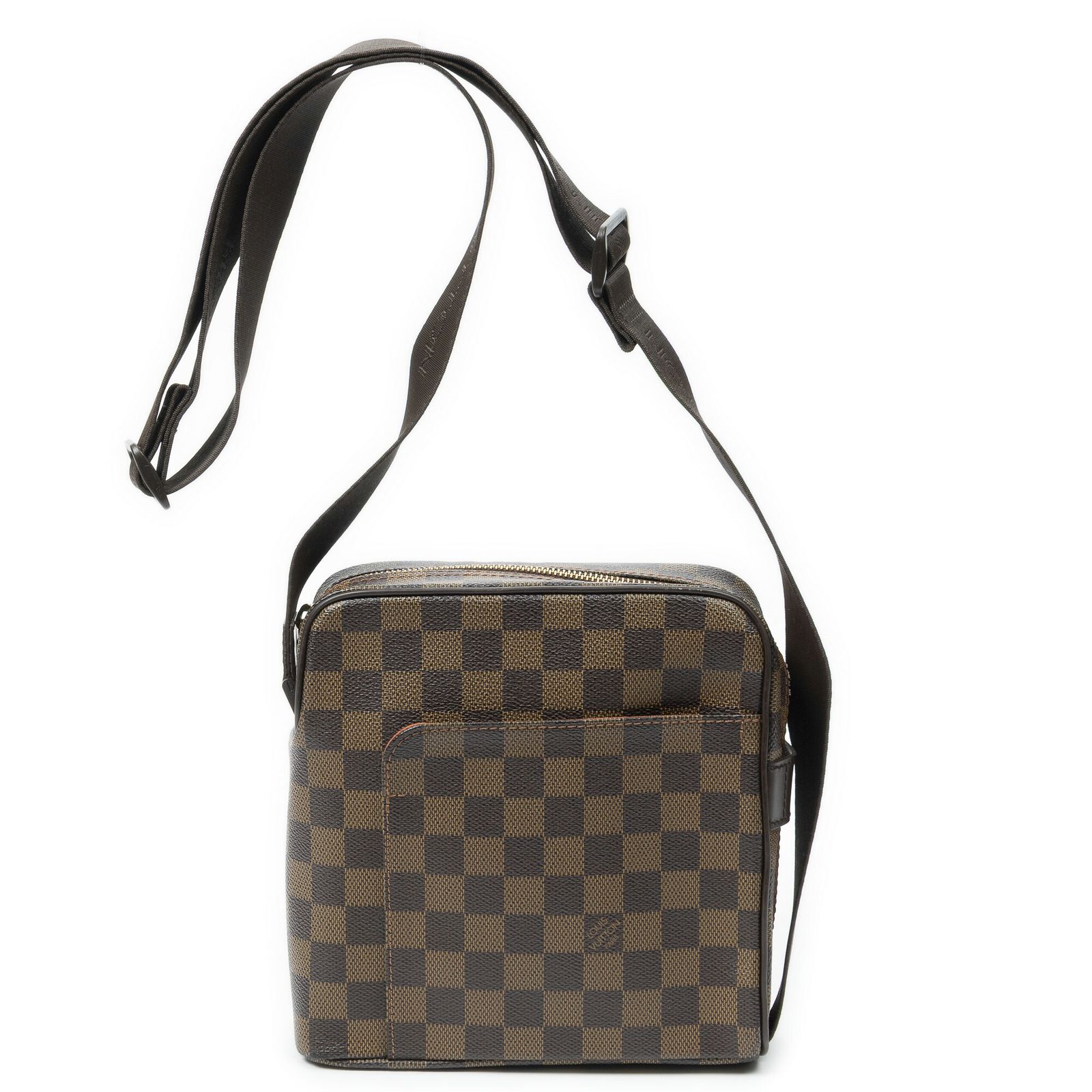 [中古] LOUIS VUITTON ルイヴィトンオラフ茶色ダミエ エベヌA