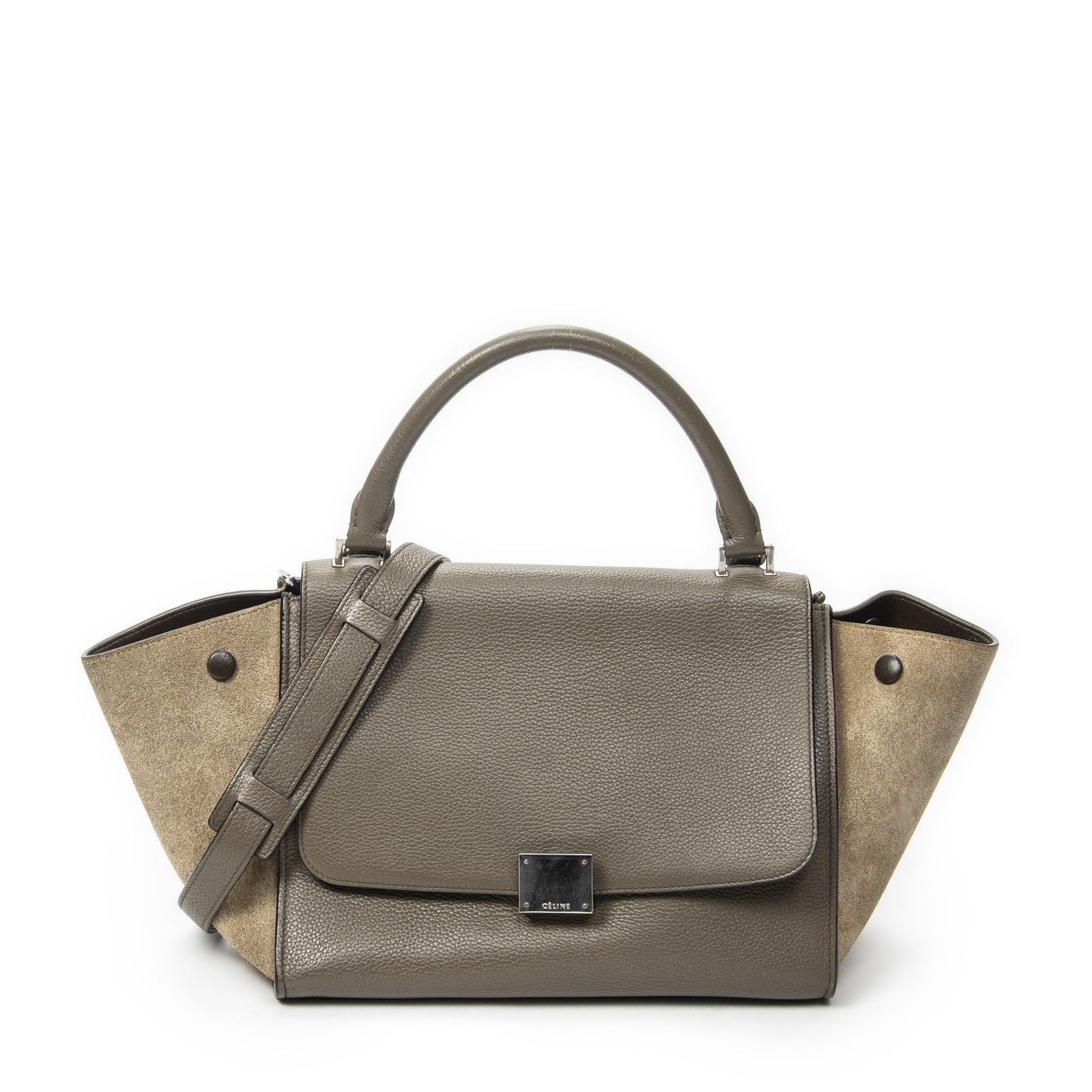 [中古] CELINE セリーヌスモール中ブランコトープグレインカーフスキンレザーA