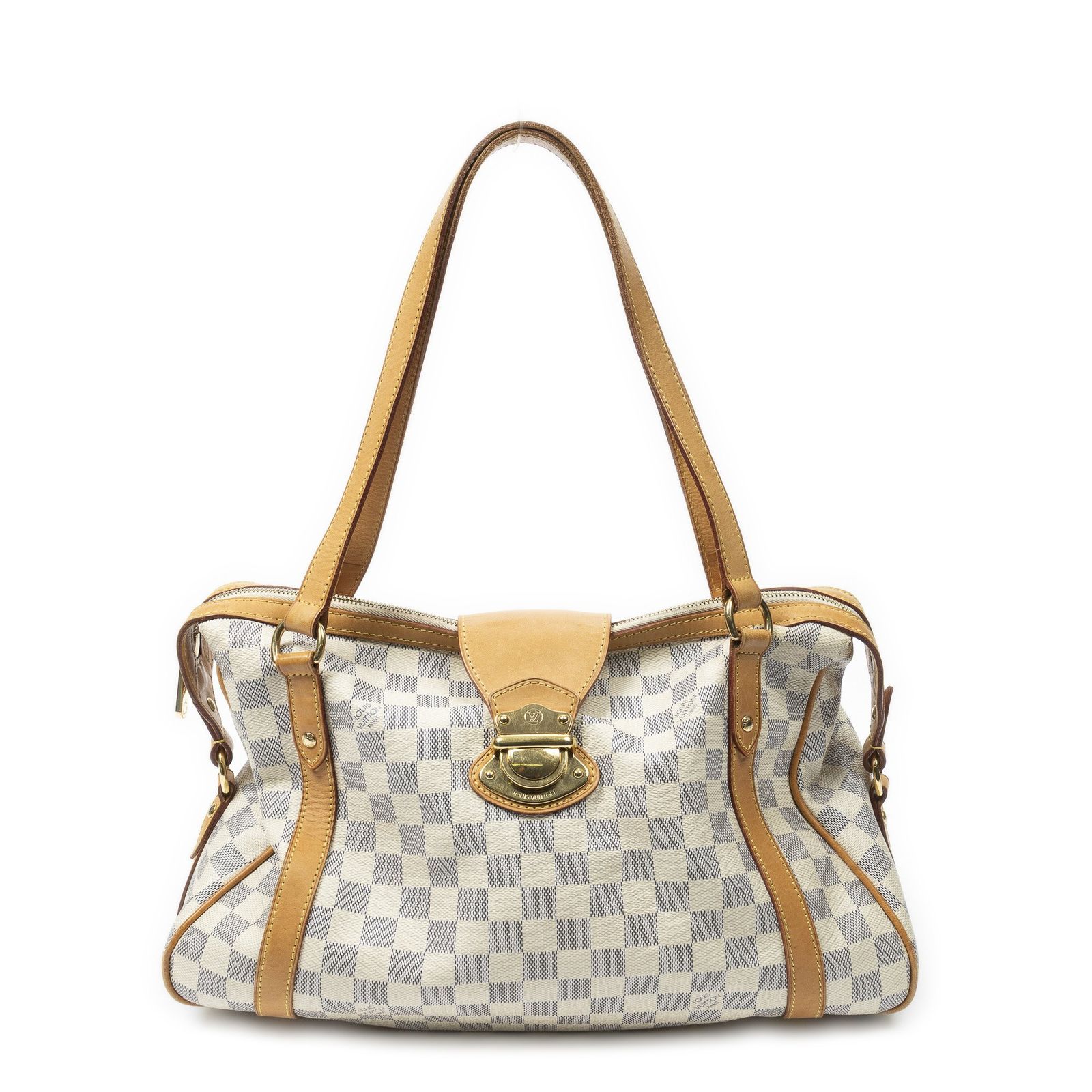 [中古] LOUIS VUITTON ルイヴィトンストレーザアイボリーダミエ アズールAB