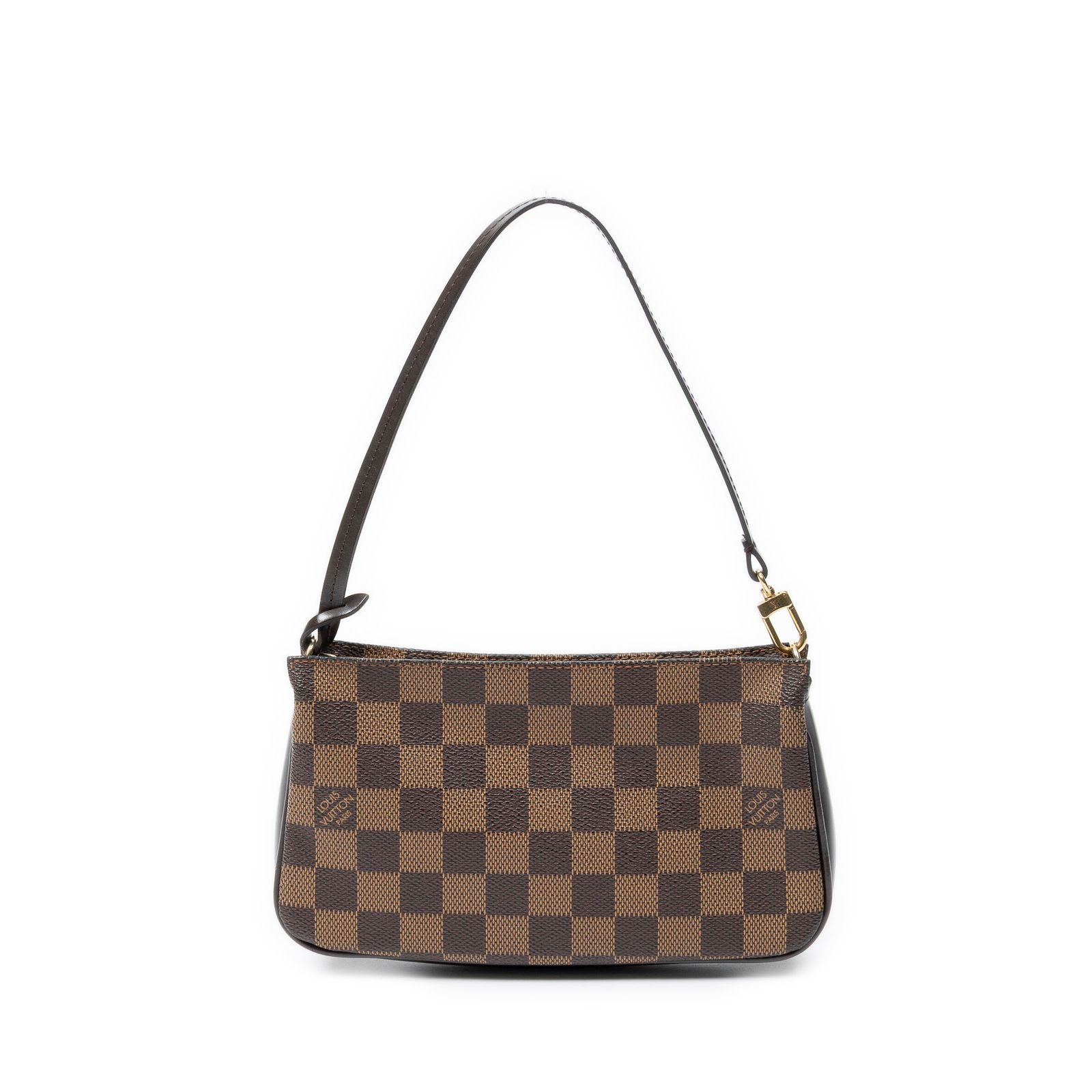 [中古] LOUIS VUITTON ルイヴィトンナヴォーナ ポシェット茶色ダミエ エベヌA
