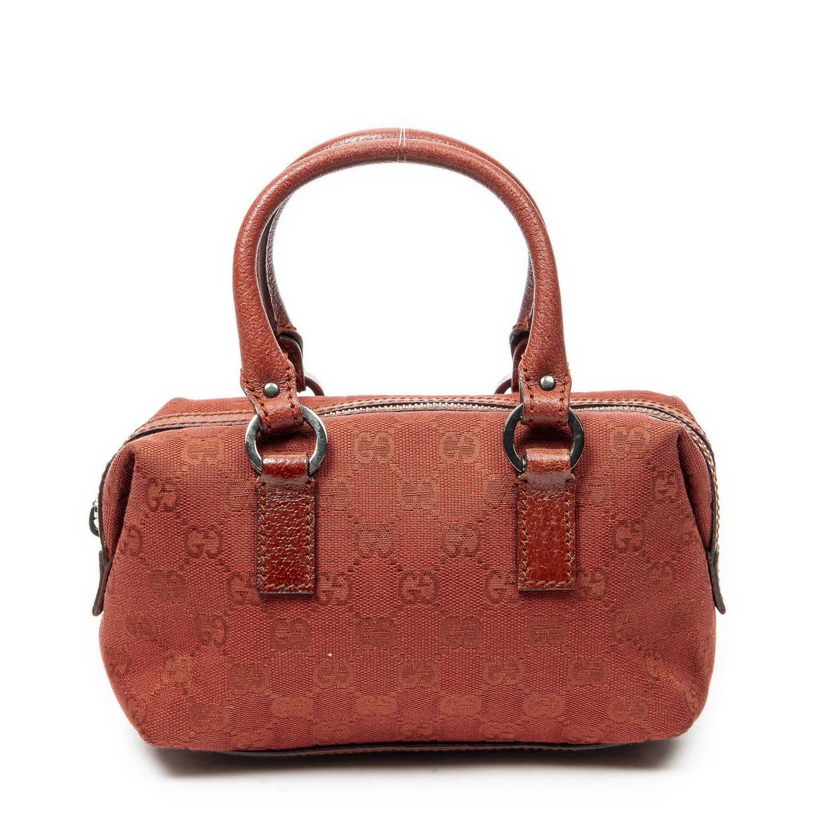 [中古] GUCCI グッチミニボストン赤GGキャンバスA