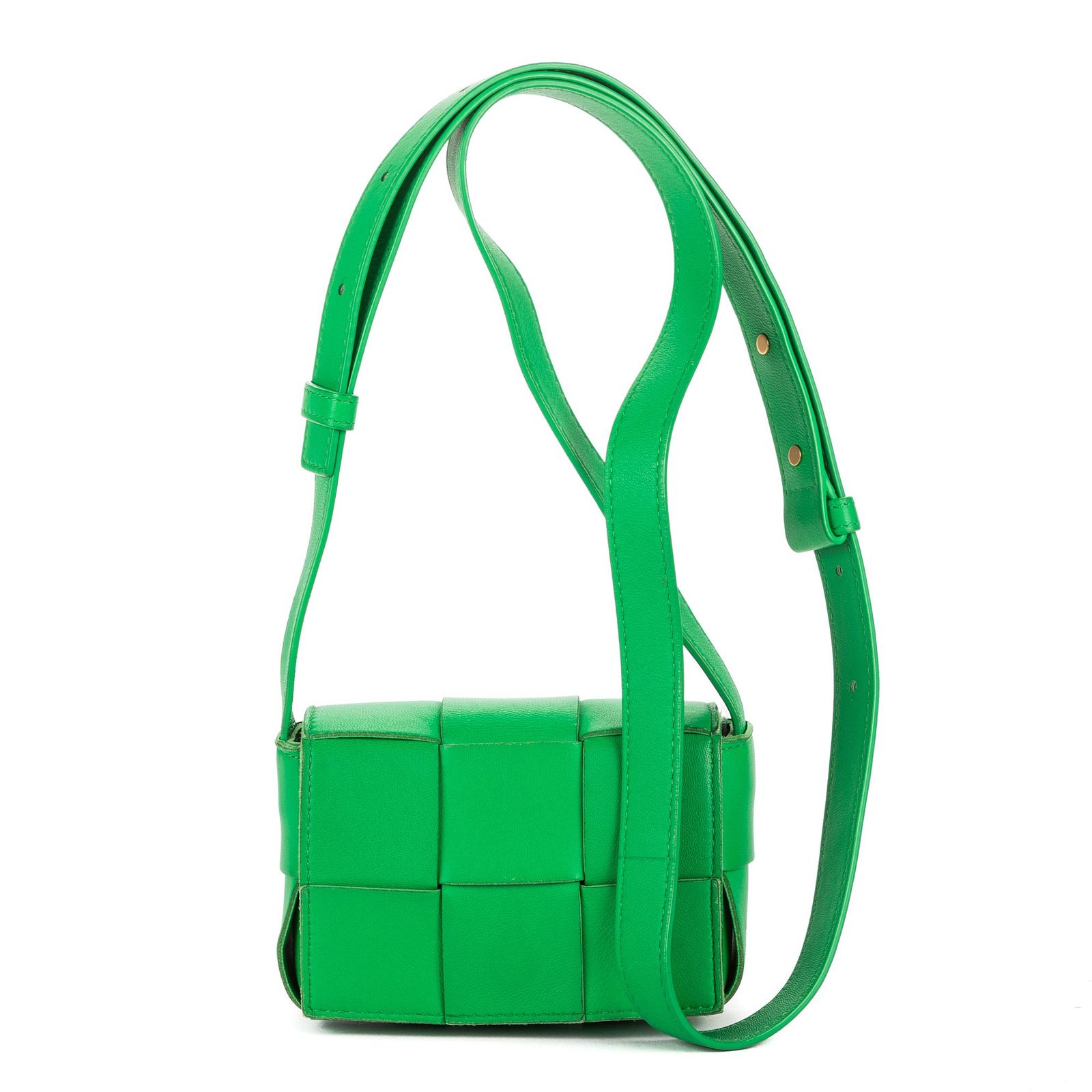 [中古] BOTTEGA VENETA ボッテガヴェネタMicro Candy Cassette Crossbody緑イントレチャートレザーA 67,650円