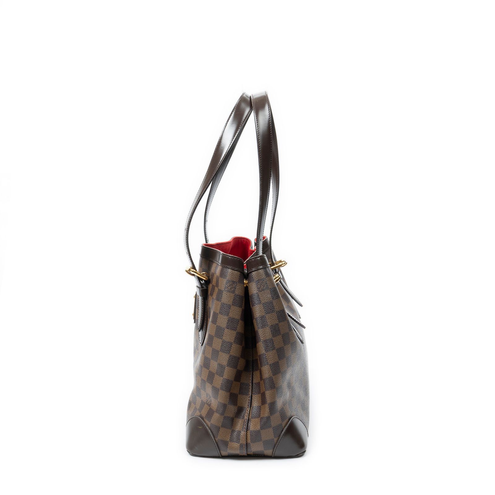 [中古] LOUIS VUITTON ルイヴィトンハムステッド茶色ダミエ エベヌA