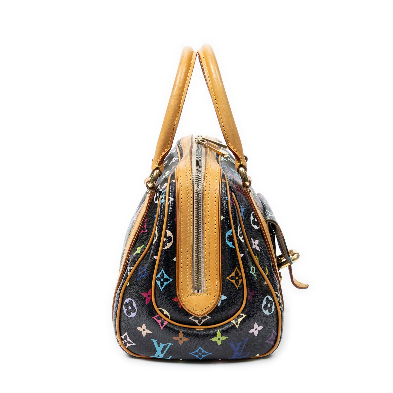 [中古] LOUIS VUITTON ルイヴィトンプリシラ黒マルチカラーのモノグラムA
