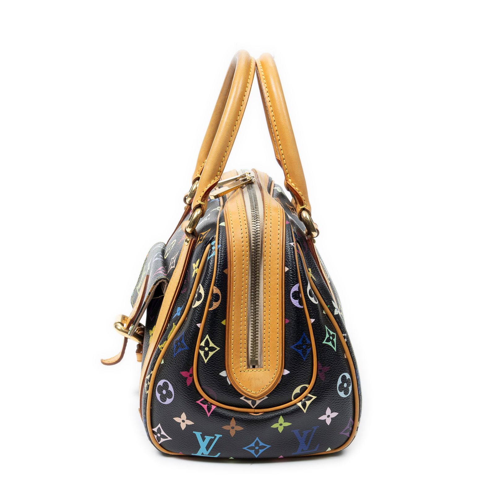 [中古] LOUIS VUITTON ルイヴィトンプリシラ黒マルチカラーのモノグラムA