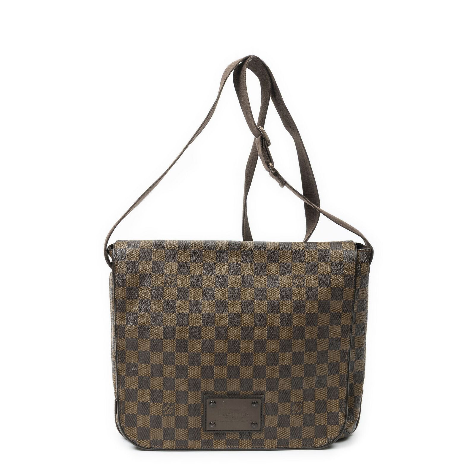 [中古] LOUIS VUITTON ルイヴィトンブルックリン茶色ダミエ エベヌA