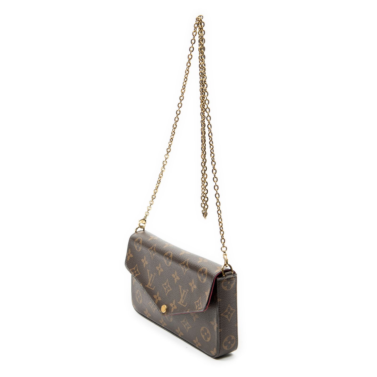 [中古] LOUIS VUITTON ルイヴィトンフェリシー ポシェット茶色モノグラムキャンバスA
