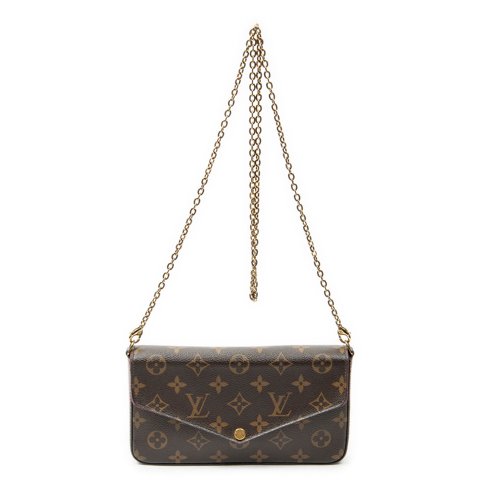 [中古] LOUIS VUITTON ルイヴィトンフェリシー ポシェット茶色モノグラムキャンバスA