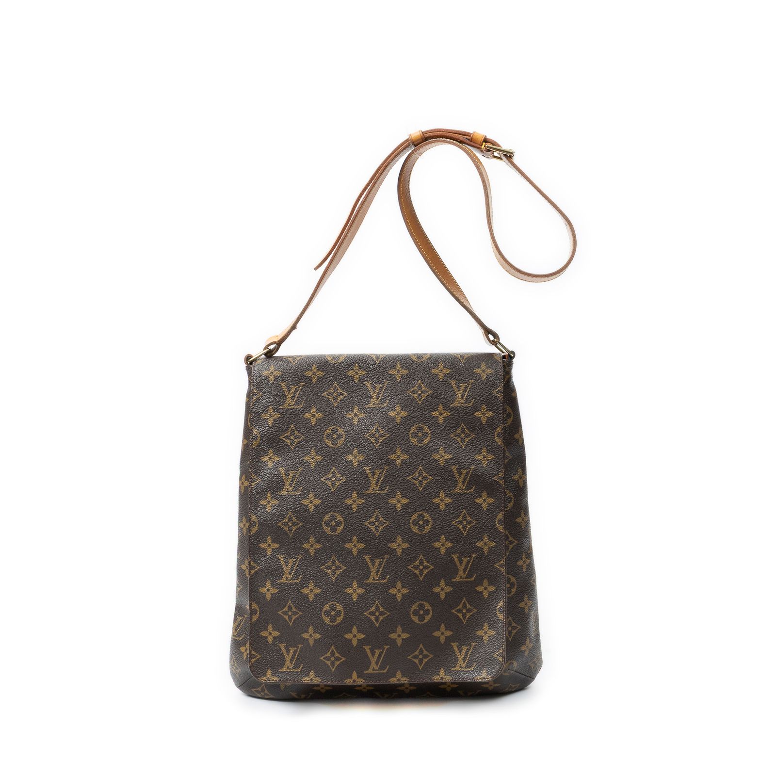 [中古] LOUIS VUITTON ルイヴィトンミュゼット茶色モノグラムキャンバスAB