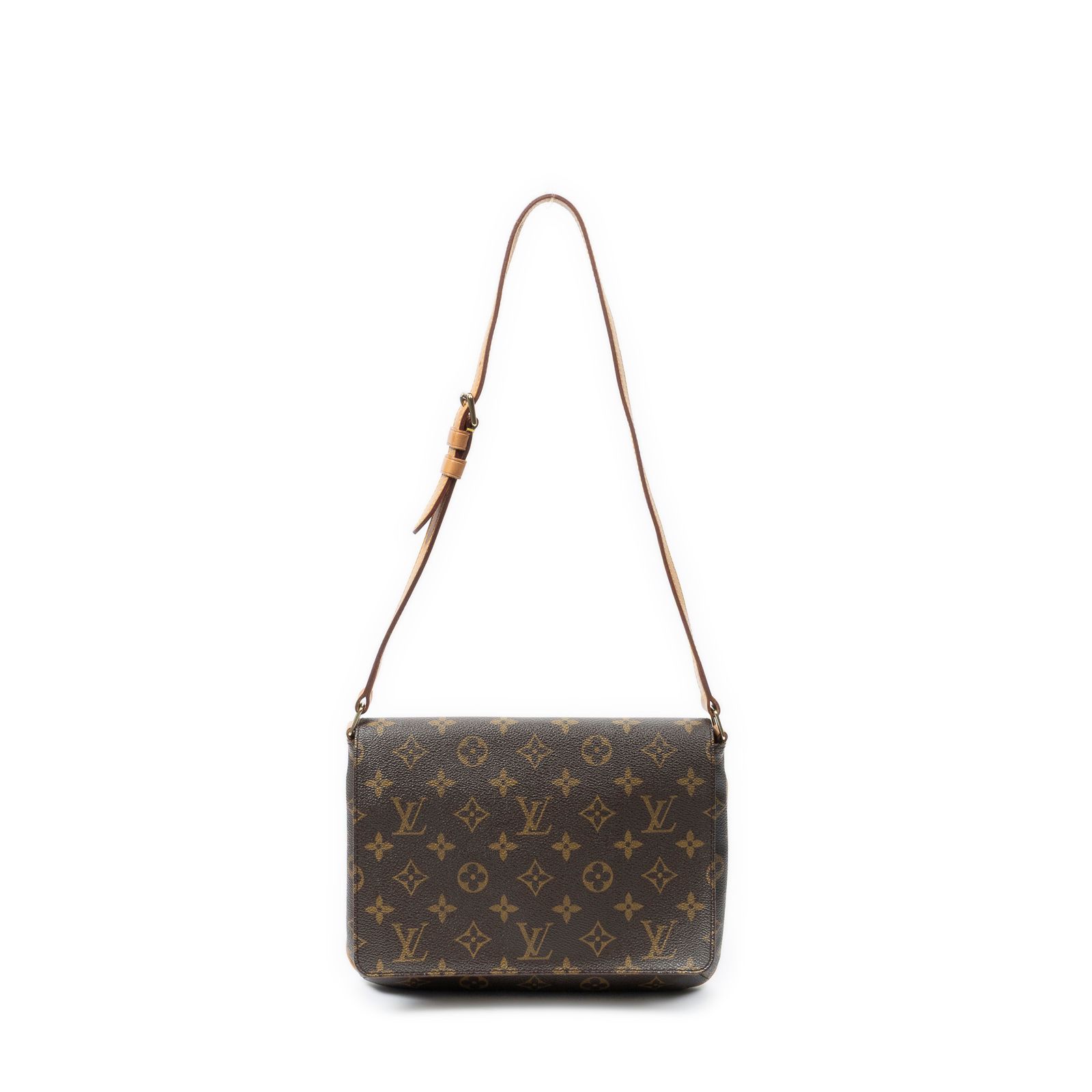 [中古] LOUIS VUITTON ルイヴィトンミュゼット タンゴ茶色モノグラムキャンバスAB