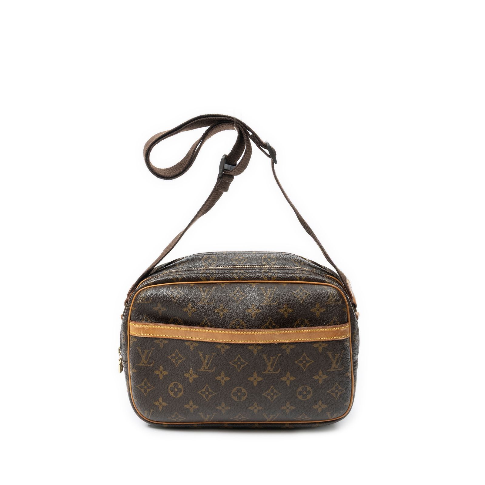 [中古] LOUIS VUITTON ルイヴィトンリポーター茶色モノグラムキャンバスAB