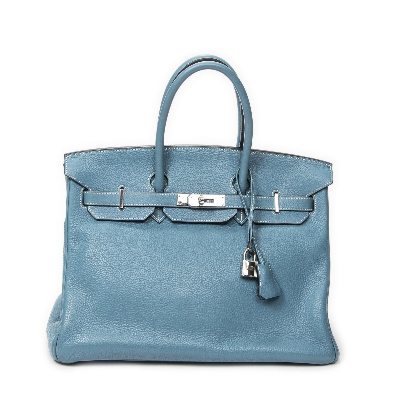 [中古] HERMES エルメスBirkin RetourneブルージーンズトゴレザーA