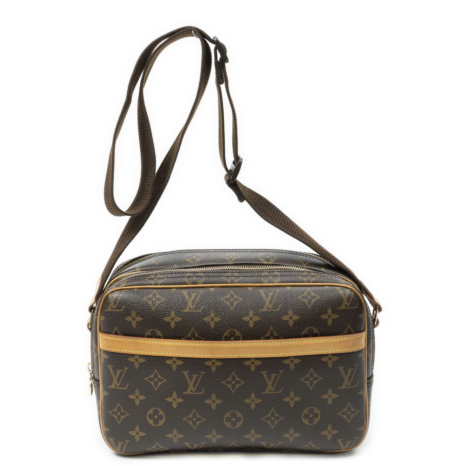 [中古] LOUIS VUITTON ルイヴィトンリポーター茶色モノグラムキャンバスA