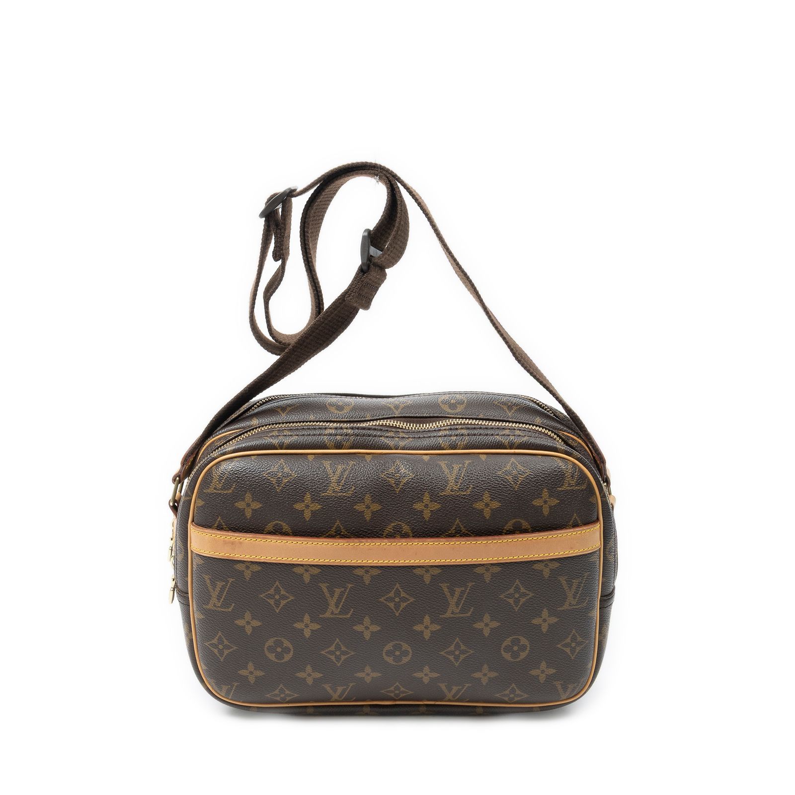 [中古] LOUIS VUITTON ルイヴィトンリポーター茶色モノグラムキャンバスA