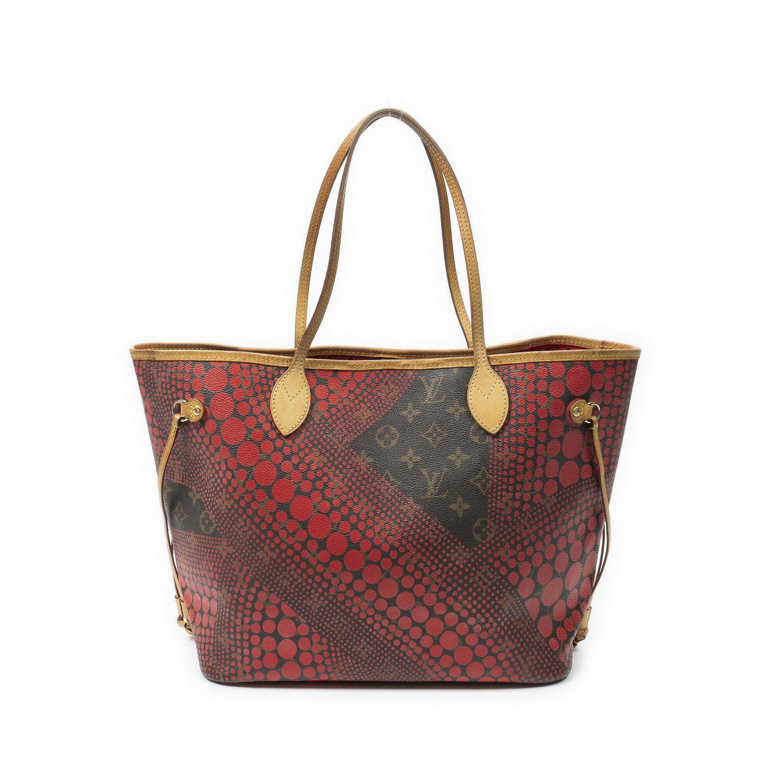 [中古] LOUIS VUITTON ルイヴィトンネバーフル茶色、赤Monogram WaveAB