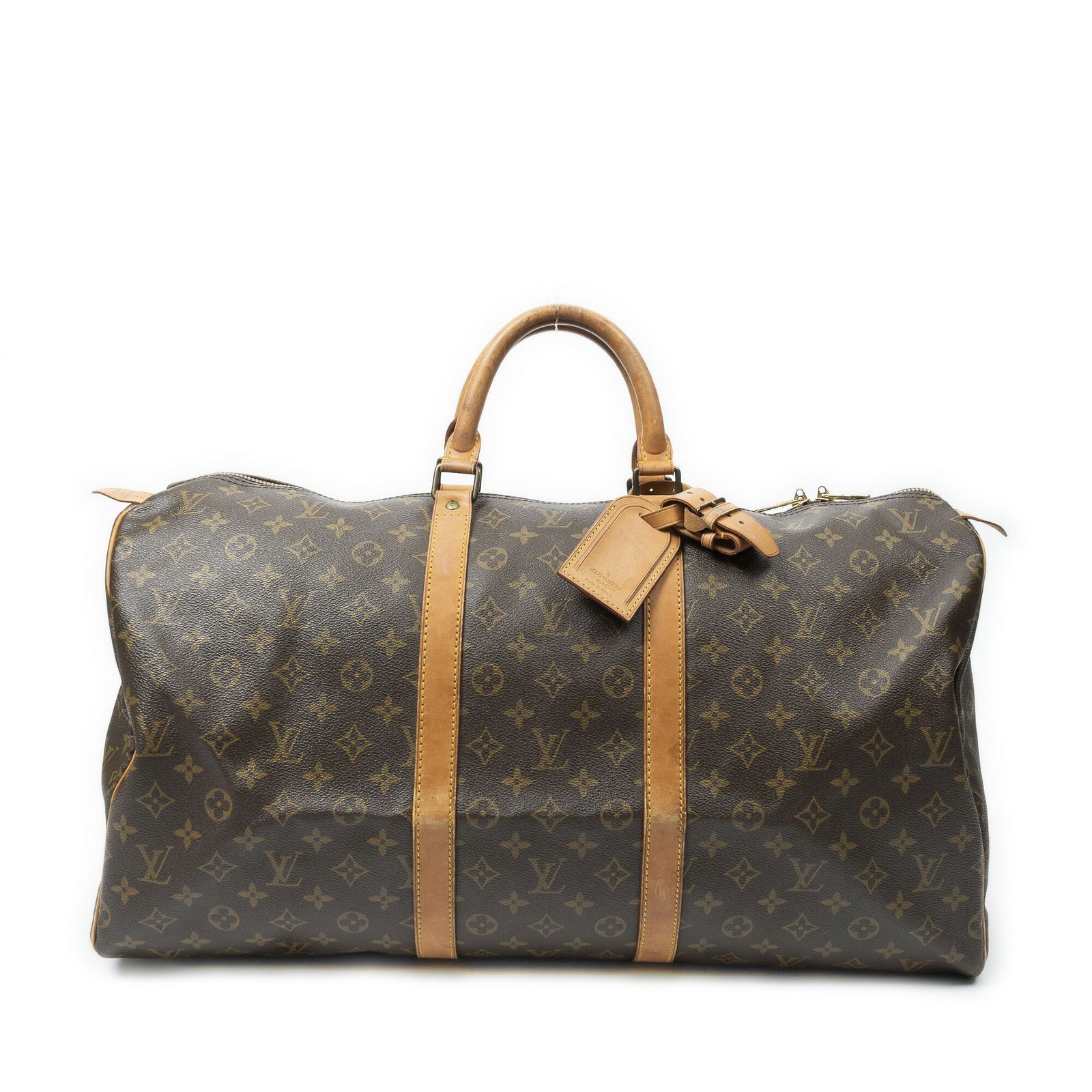 [中古] LOUIS VUITTON ルイヴィトンキーポル茶色モノグラムキャンバスB
