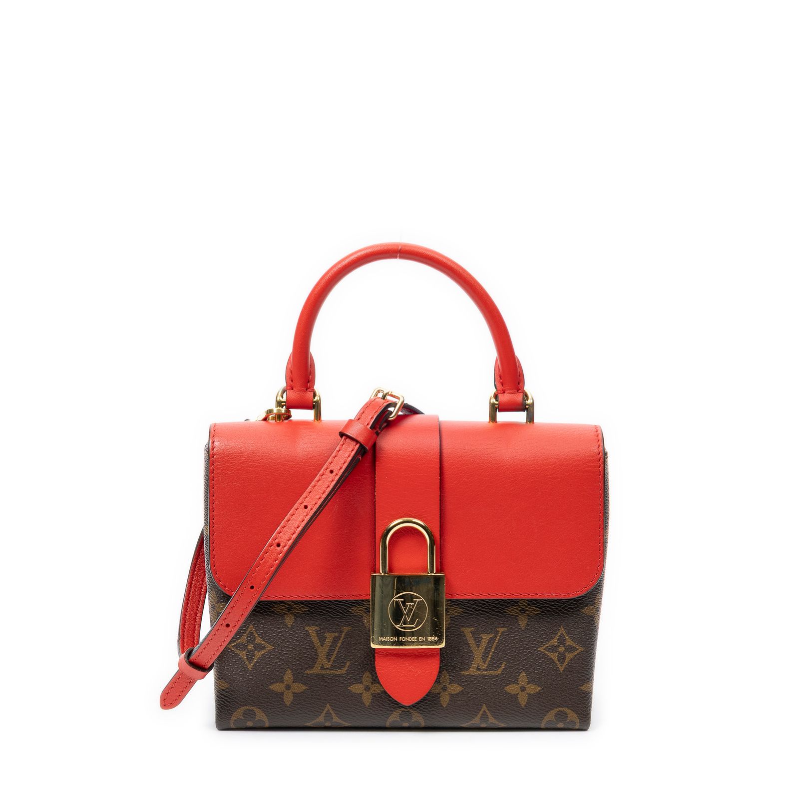[中古] LOUIS VUITTON ルイヴィトンロッキー赤、茶色モノグラムキャンバスA