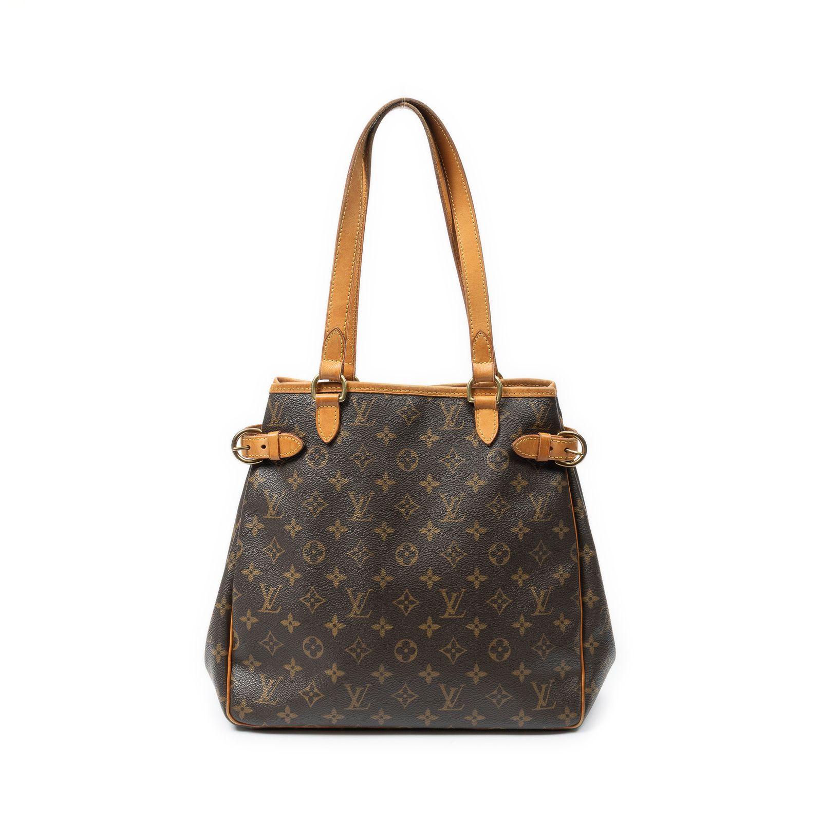 [中古] LOUIS VUITTON ルイヴィトンバティニョールバーティカル茶色モノグラムキャンバスAB