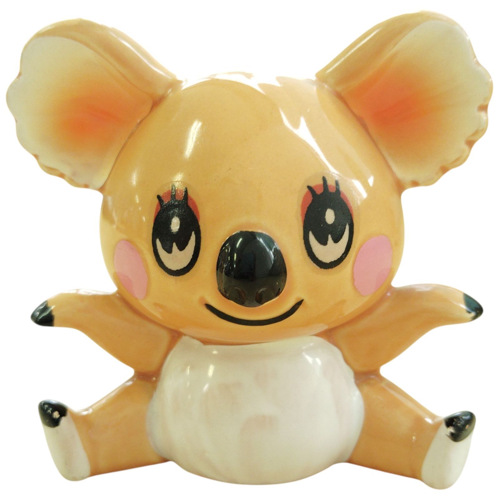 X06036 コアラ陶器製置物2個セット 内藤ルネ 昭和レトロ ポップ 陶器