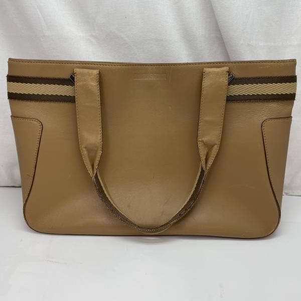【中古】GUCCI シェリーライン レザートートバッグ ベージュ グッチ[91]