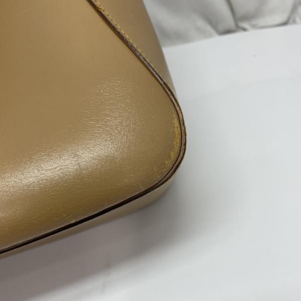 【中古】GUCCI シェリーライン レザートートバッグ ベージュ グッチ[91]