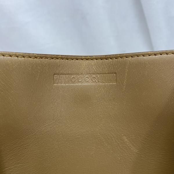 【中古】GUCCI シェリーライン レザートートバッグ ベージュ グッチ[91]