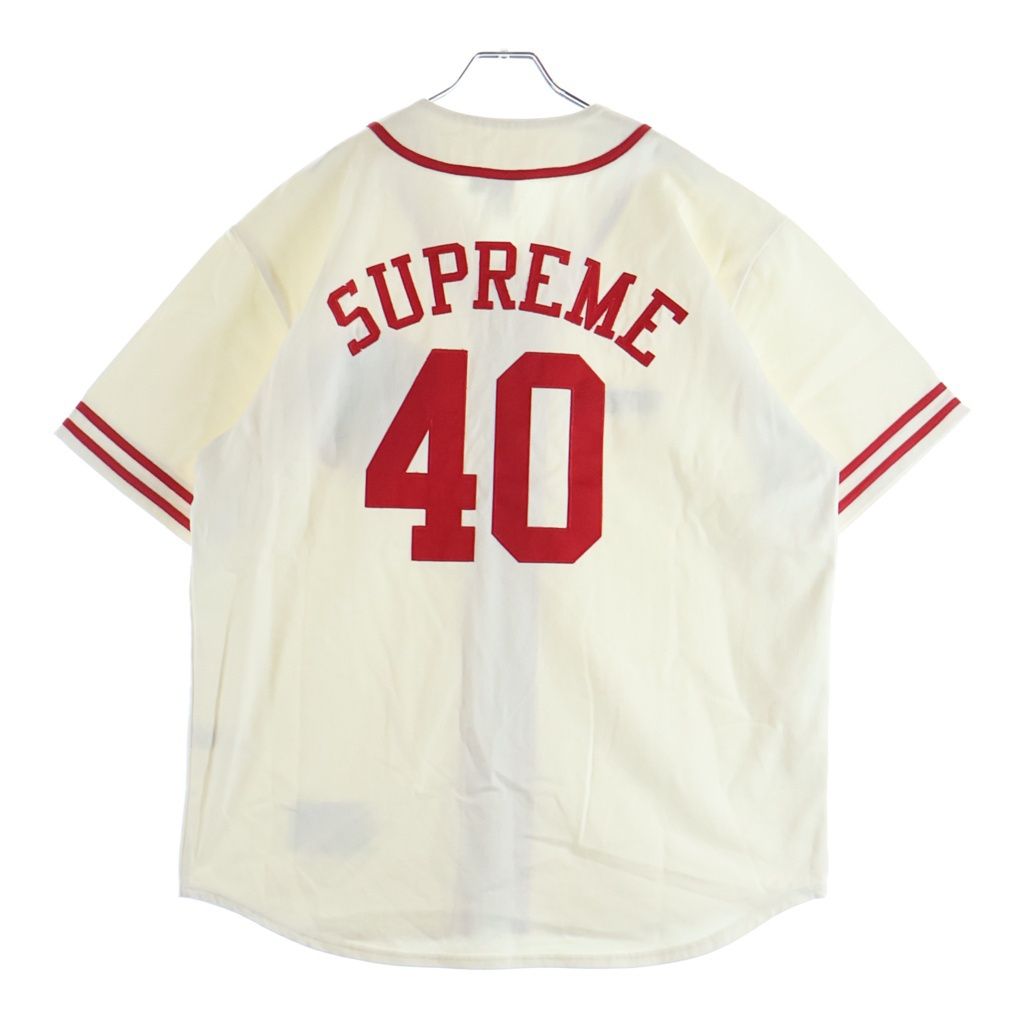 SUPREME (シュプリーム) 25SS ×40 Acres Twill Baseball Jersey 40エーカーズズツイルベースボールジャージー ナチュラル 半袖シャツ アイボリー