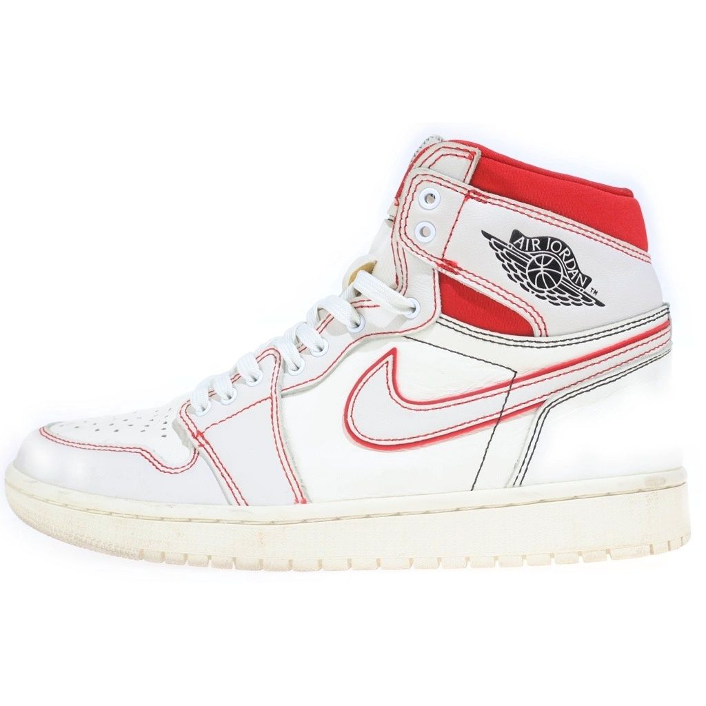 NIKE (ナイキ) Air Jordan 1 Retro High OG Sail University Red エアジョーダン1 レトロ ハイ OG セイル ユニバーシティーレッド ハイカットスニーカー US9/27cm 555088-160