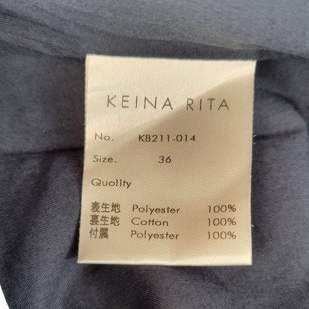 KEINA RITA ケイナリタ バルーントップ トップス ネイビー サイズ36 ノースリーブ 希少 ホワイトリボン レース バルーンシルエット 光沢感 レディース ペプラムシルエット バックウェーブテープ KEINA RITA ケイナリタ バルーントップ トップス ネイビー サイズ36 ノースリーブ 希少 ホワイトリボン レース バルーンシルエット 光沢感 レディース ペプラムシルエット バックウェーブテープ