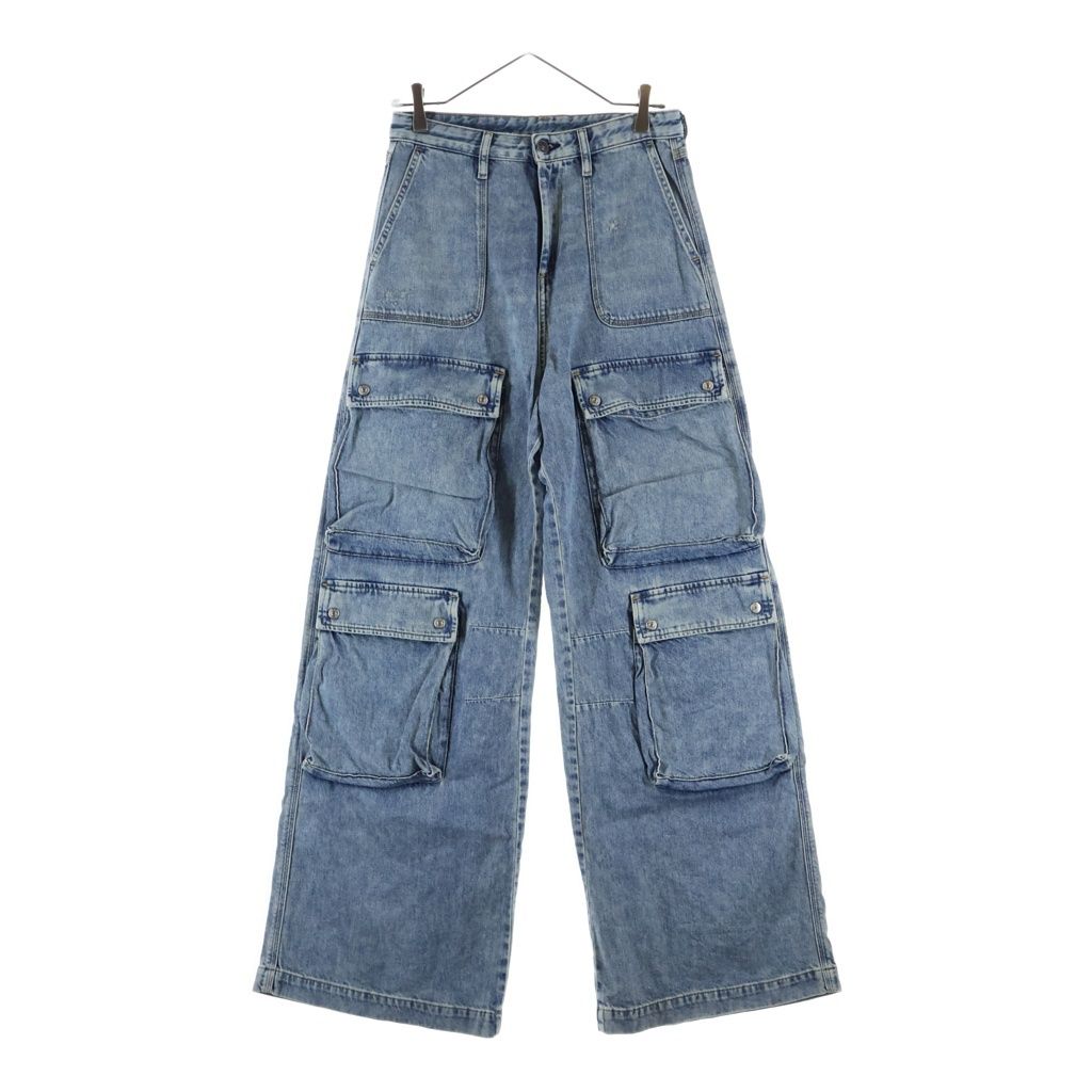 DIESEL (ディーゼル) P-MIRTA-OUT ワイド デニム カーゴパンツ インディゴ レディース 13,957円
