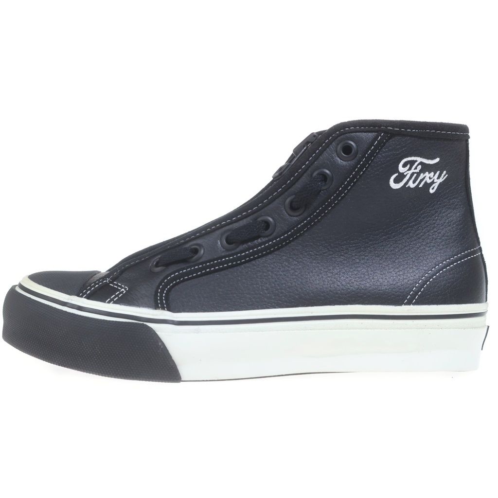 NEIGHBORHOOD (ネイバーフッド) 01AW FURY HI ZIP FASTER フューリー ジッパー レザーハイカットスニーカー ブラック US8/26cm FBNH-FW-01