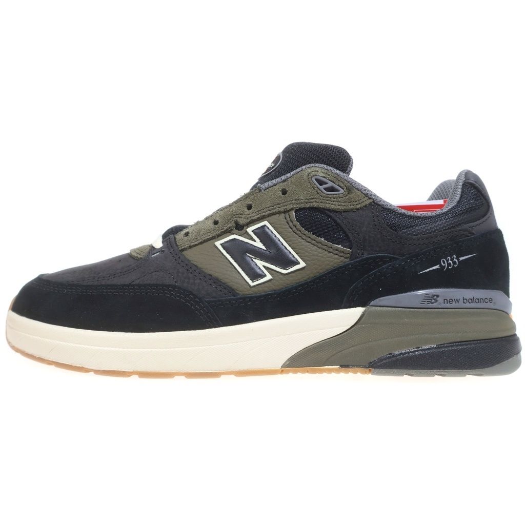 New Balance (ニューバランス) ×Andrew Reynolds NM933BST アンドリューレイノルズ スウェード ローカットスニーカー ヌメリック ブラック/オリーブ US9.5/27.5cm