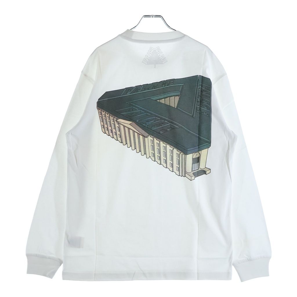 Palace Skateboards (パレススケートボーズ) Palazzo Longsleeve パラッツォ プリント クルーネック 長袖Tシャツ カットソー ホワイト