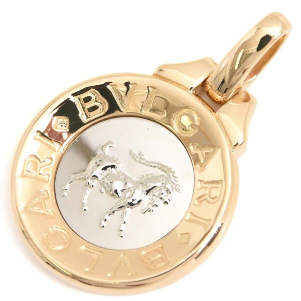 ブルガリ ペンダント ユニセックス ホロスコープ 山羊座 ペンダントトップ ゴールド BVLGARI 750YG×WG 中古