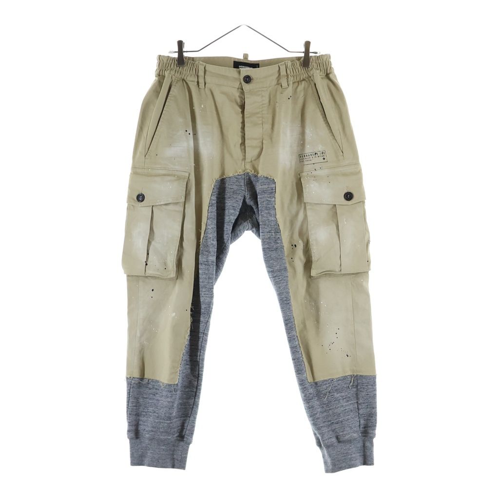 DSQUARED2 (ディースクエアード) スウェットドッキングカーゴパンツ ストレートパンツ ベージュ