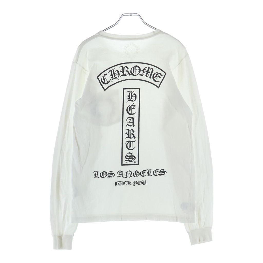 CHROME HEARTS (クロムハーツ) OLD CH L/S T-SHIRT オールド バックTバープリント 長袖Tシャツ ロンT ホワイト