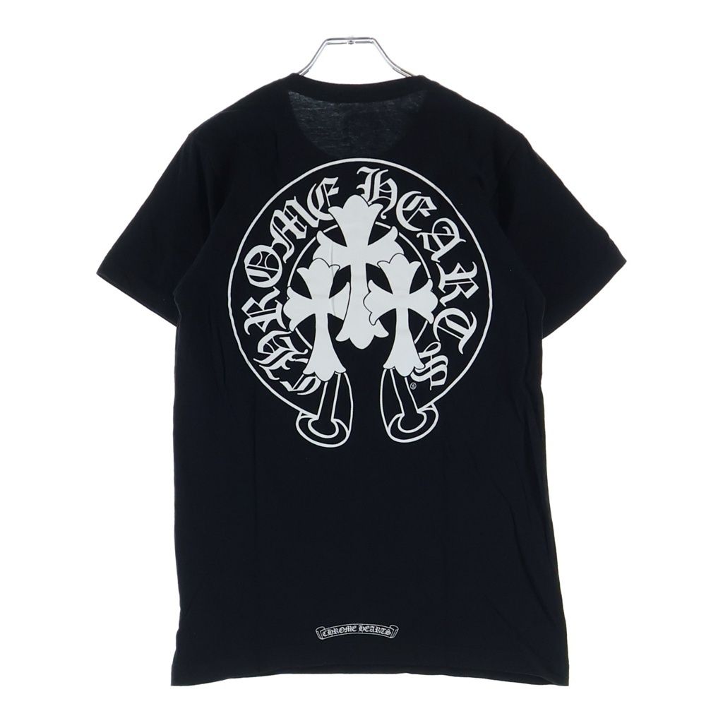 CHROME HEARTS (クロムハーツ) 3 CEMETERY CROSS TEE セメタリー ロゴプリント 半袖Tシャツ ブラック