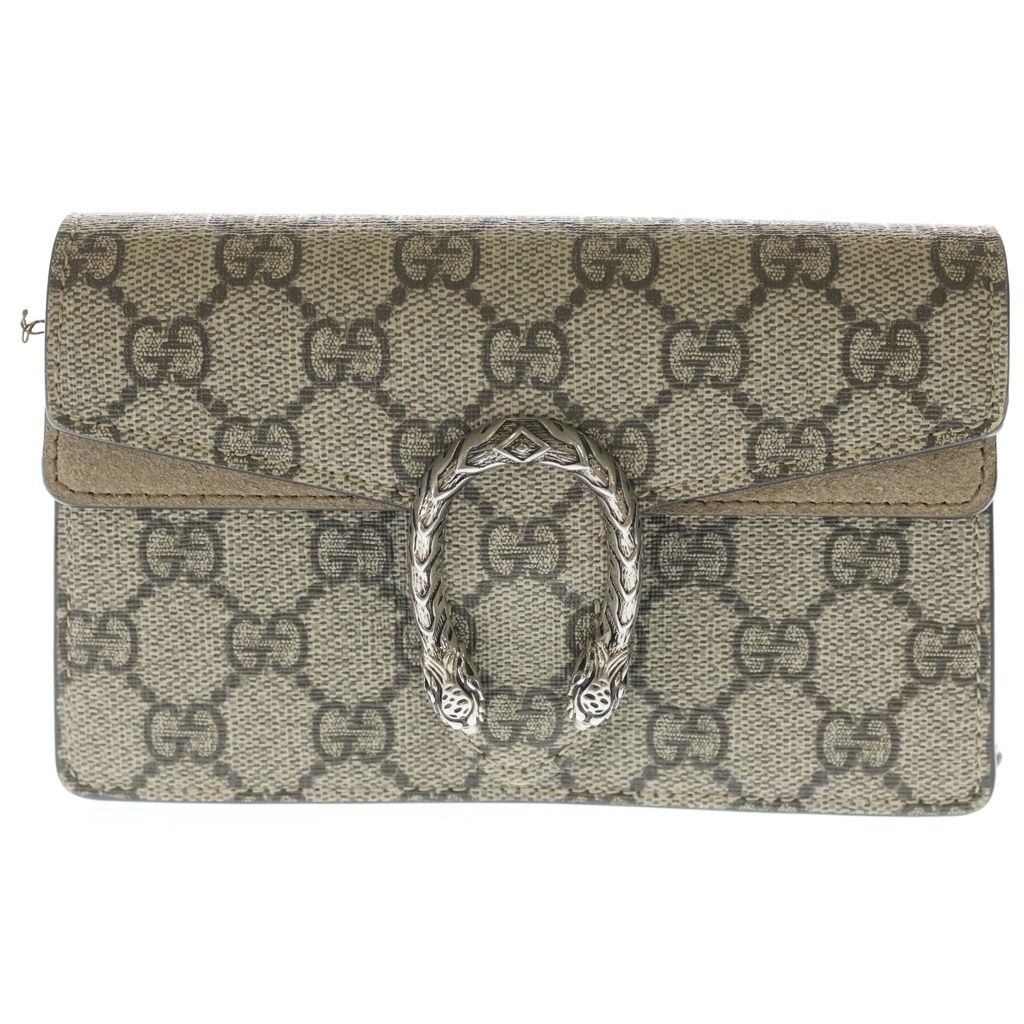 GUCCI (グッチ) GGスプリーム ディオニュソス キャンバス×レザー チェーン ショルダーバッグ 476432 ベージュ