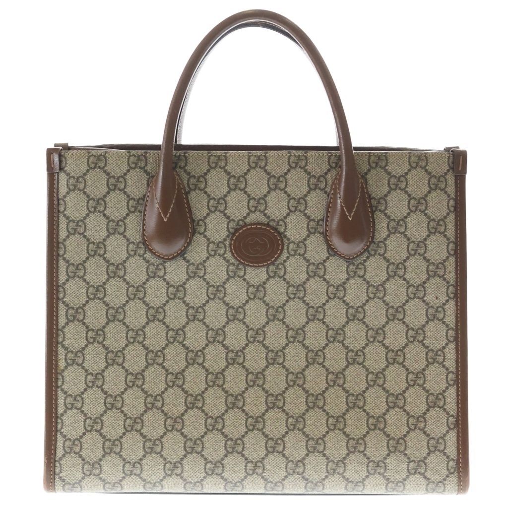 GUCCI (グッチ) GGスプリーム スモール 2WAY ハンドバッグ トートバッグ 659983 ブラウン/ベージュ