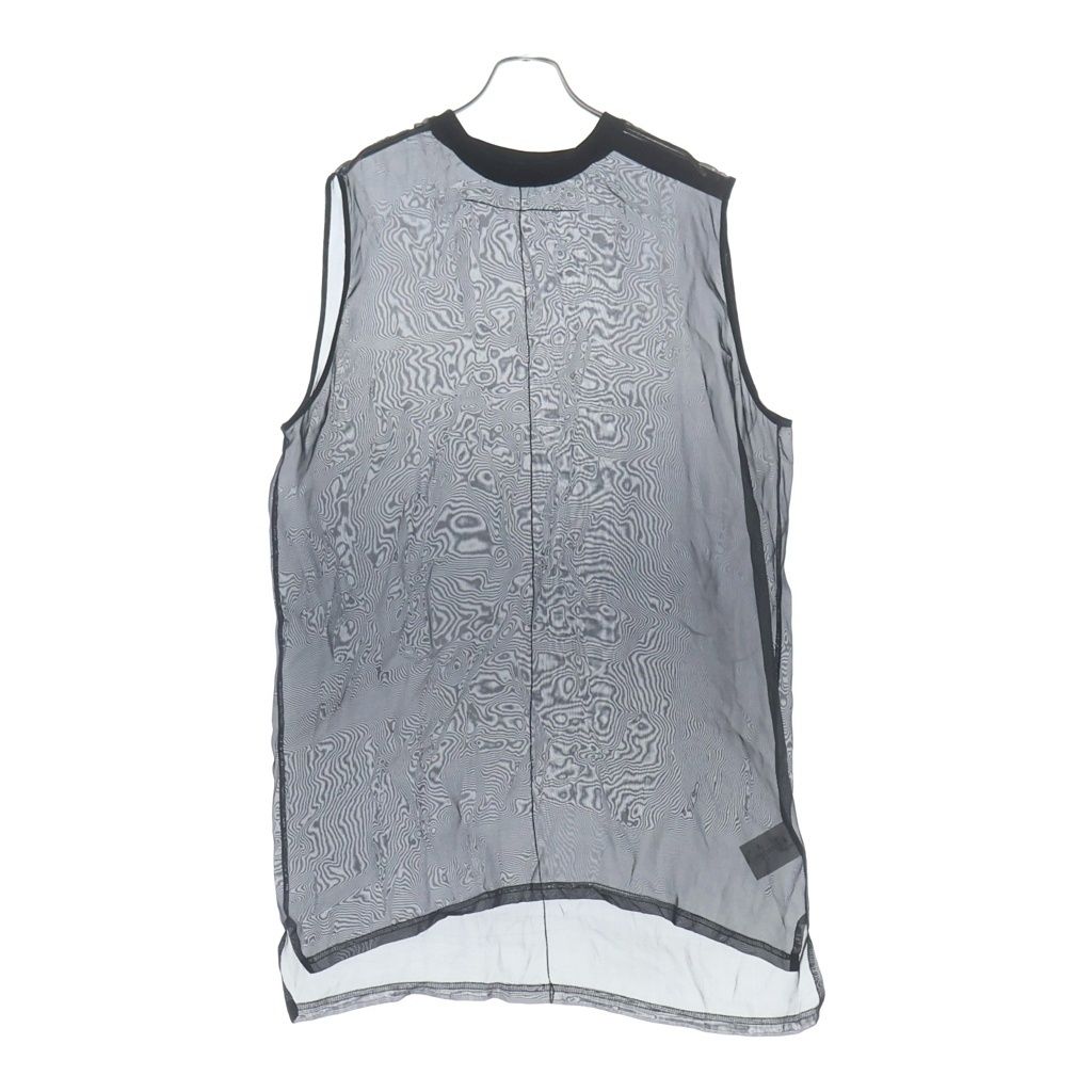 GIVENCHY (ジバンシィ) シースルー半袖カットソー ノースリーブTシャツ ブラック BM701K1050