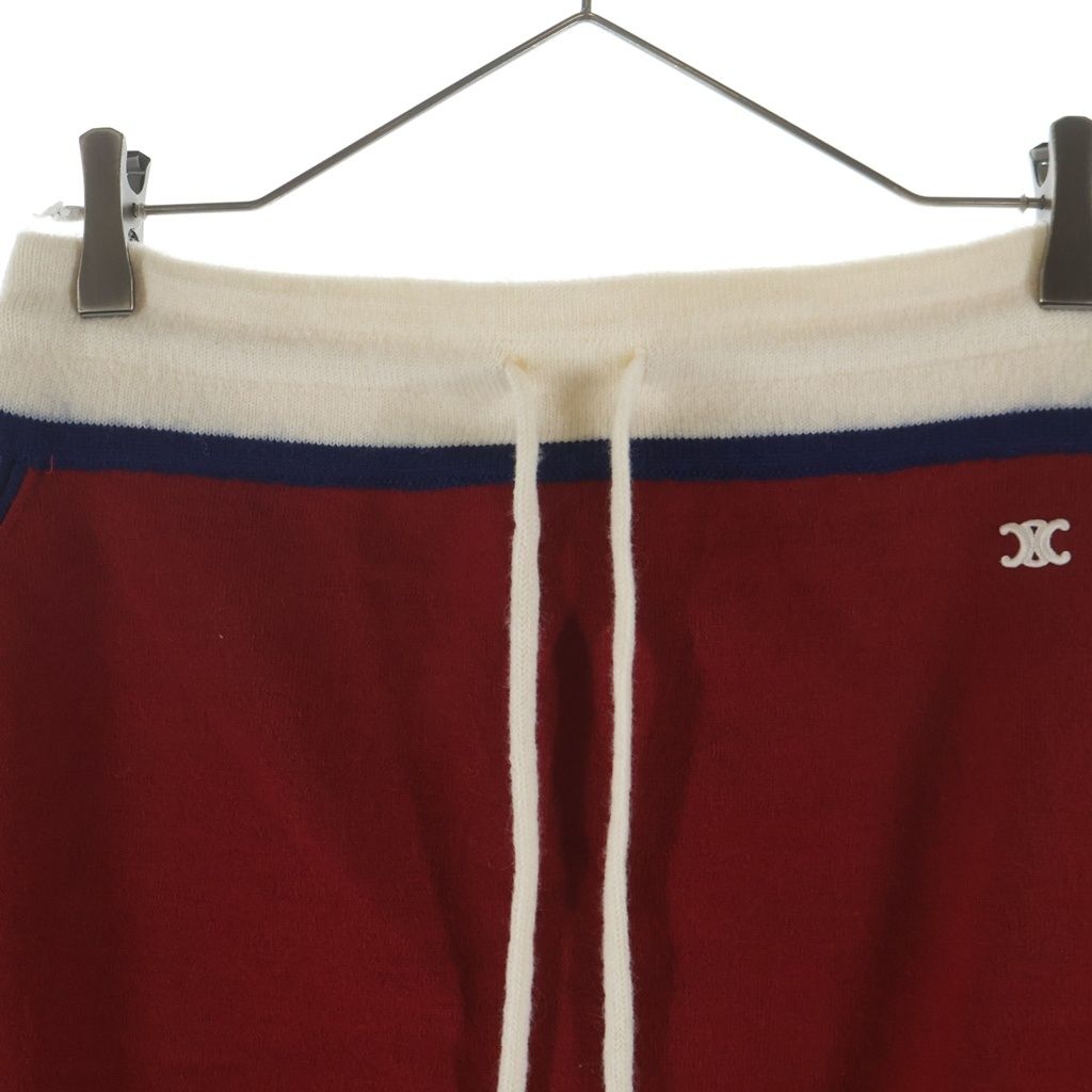 CELINE (セリーヌ) 23SS TRIOMPHE MINI WOOL SKIRT トリオンフ ミニウールスカート レディース レッド/ネイビー 2AE08245T.27RN
