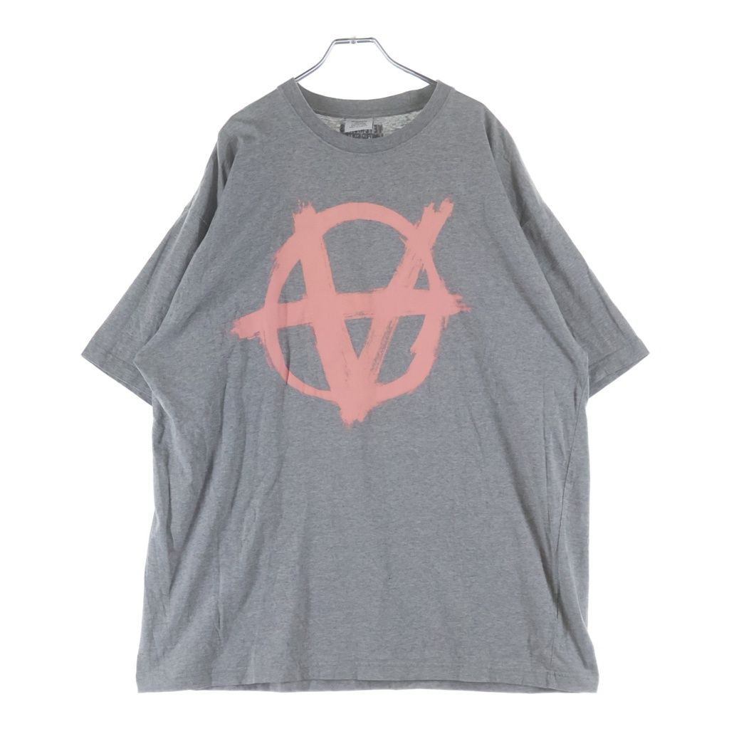 VETEMENTS (ヴェトモン) 22AW Double Anarchy Logo Tee UE52TR290G ダブルアナーキーロゴ プリント 半袖Tシャツ カットソー グレー