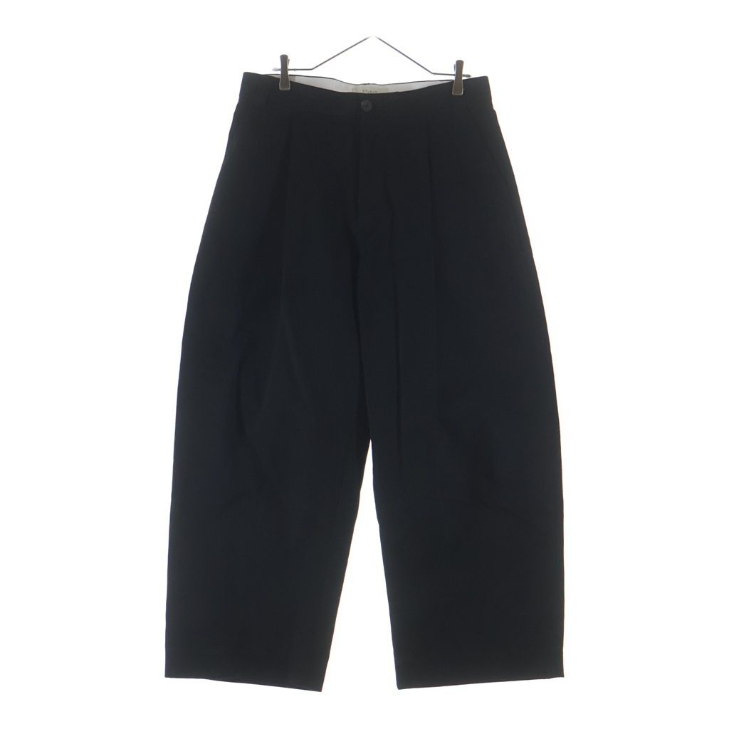 STUDIO NICHOLSON (スタジオニコルソン) SORTE PEACHED COTTON TWILL PANTS ソルテピーチド コットンツイルパンツ ブラック 51-10-799001